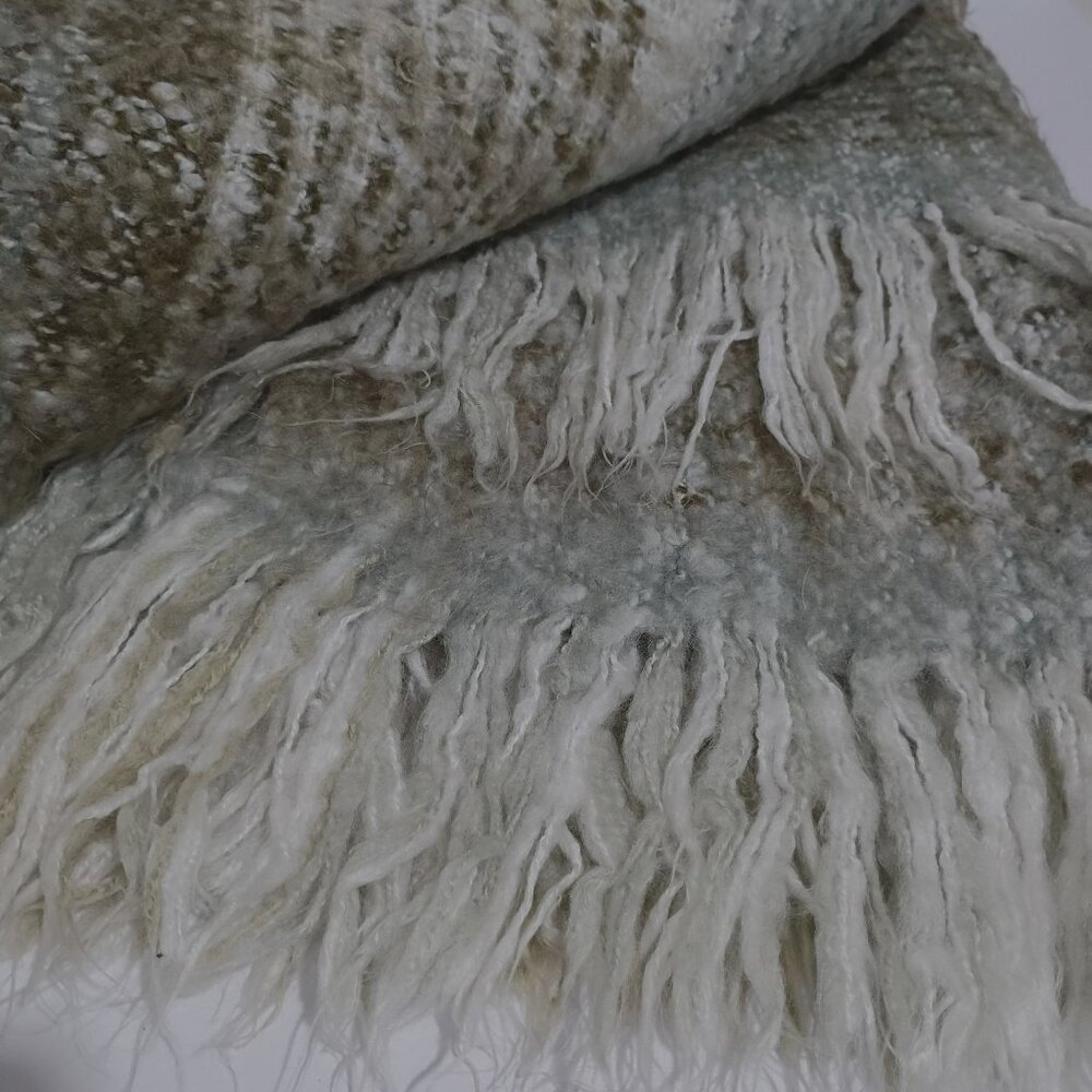 Throw Blanket Fuzzy Faux Alpaca Wool - Picture 4 of 10